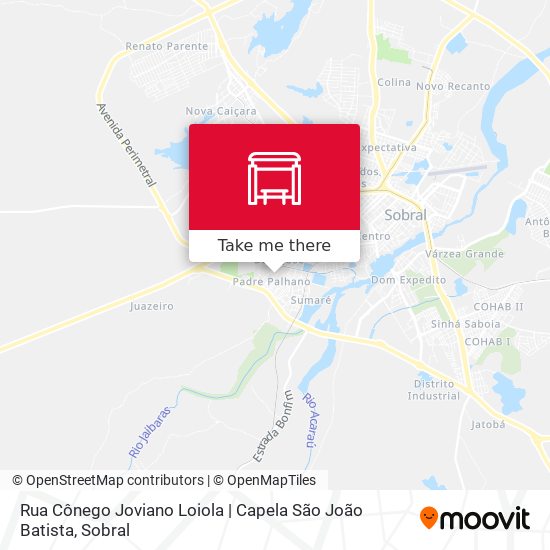 Mapa Rua Cônego Joviano Loiola | Capela São João Batista