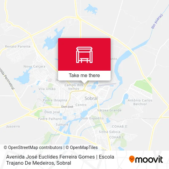 Avenida José Euclídes Ferreira Gomes | Escola Trajano De Medeiros map