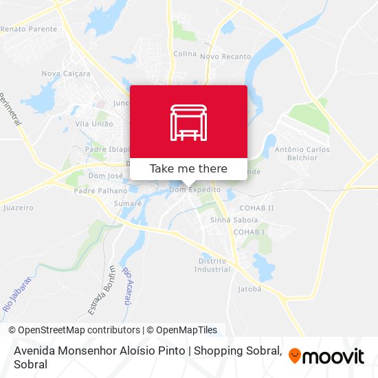 Mapa Avenida Monsenhor Aloísio Pinto | Shopping Sobral