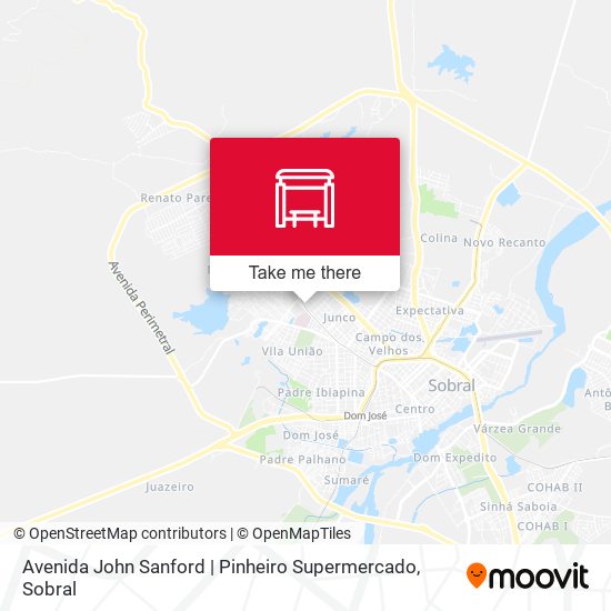 Mapa Avenida John Sanford | Pinheiro Supermercado