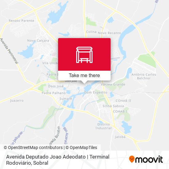 Avenida Deputado Joao Adeodato | Terminal Rodoviário map