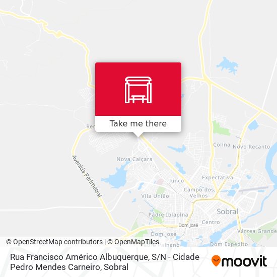 Rua Francisco Américo Albuquerque, S / N - Cidade Pedro Mendes Carneiro map