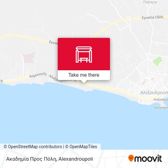 Ακαδημία Προς Πόλη map