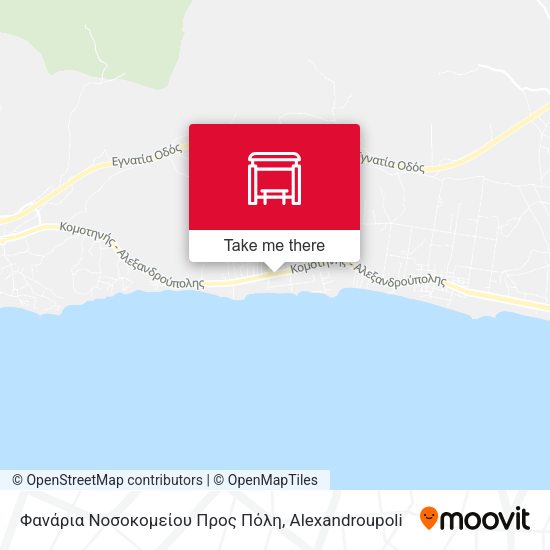 Φανάρια Νοσοκομείου Προς Πόλη map