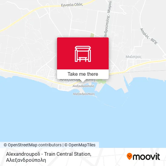 Alexandroupoli - Train Central Station map