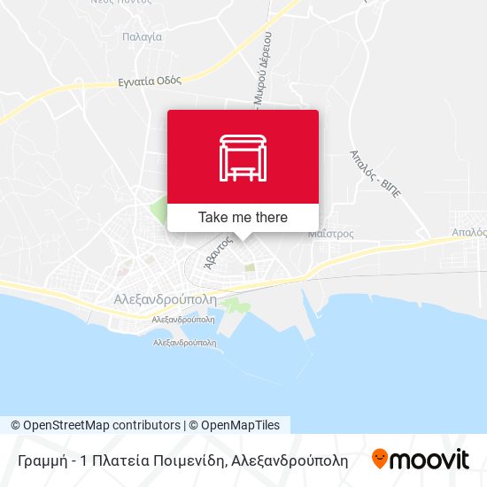Γραμμή - 1 Πλατεία Ποιμενίδη map