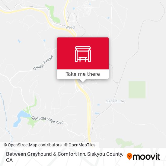 Between Greyhound & Comfort Inn map