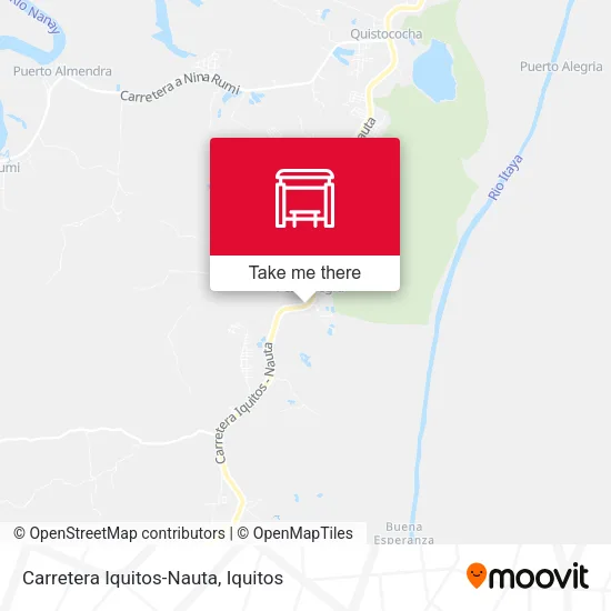Carretera Iquitos-Nauta map