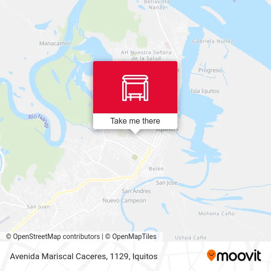 Avenida Mariscal Caceres, 1129 map