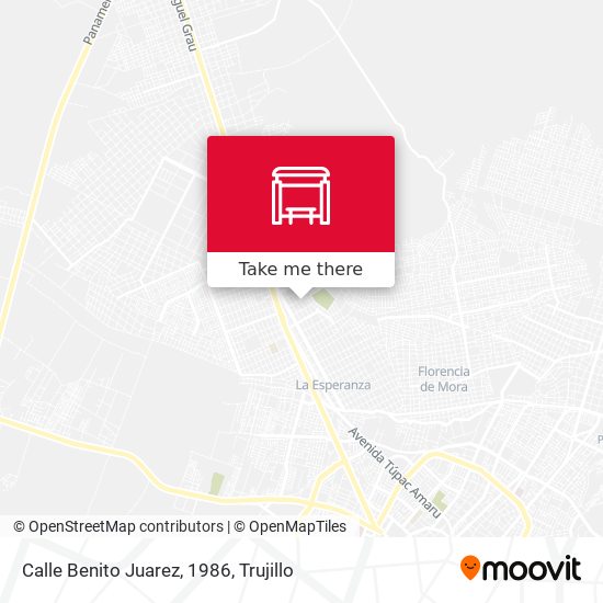 Calle Benito Juarez, 1986 map