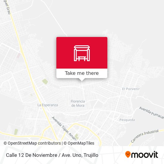 Calle 12 De Noviembre / Ave. Uno map