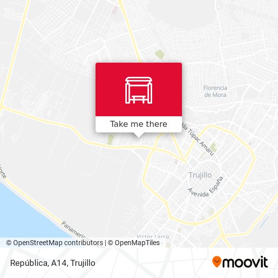 República, A14 map