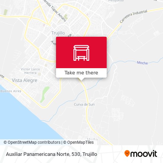 Mapa de Auxiliar Panamericana Norte, 530