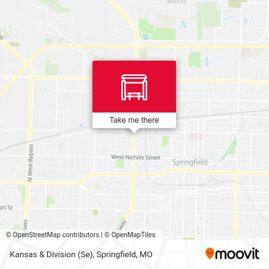Mapa de Kansas & Division (Se)