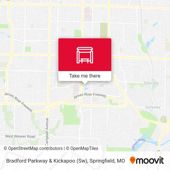 Mapa de Bradford Parkway & Kickapoo (Sw)
