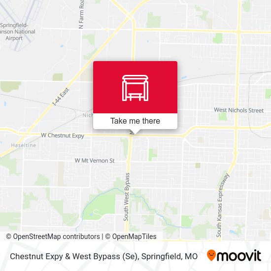 Chestnut Expy & West Bypass (Se) map