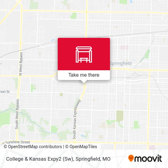 College & Kansas Expy2 (Sw) map