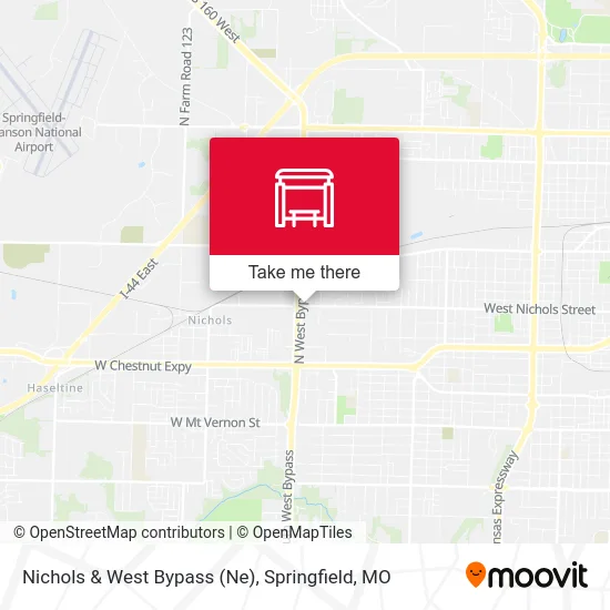 Mapa de Nichols & West Bypass (Ne)