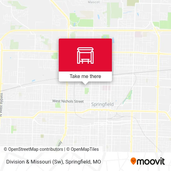 Mapa de Division & Missouri (Sw)