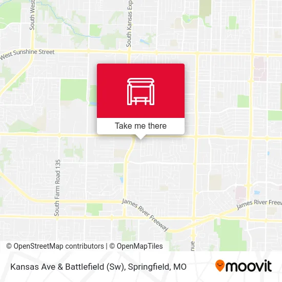 Mapa de Kansas Ave & Battlefield (Sw)