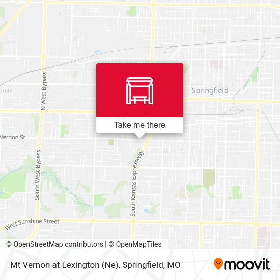 Mt Vernon at  Lexington (Ne) map
