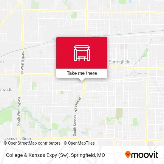 College & Kansas Expy (Sw) map
