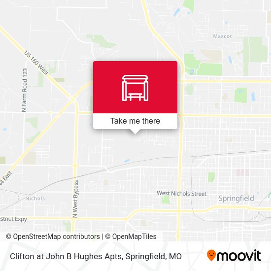 Clifton at John B Hughes Apts map