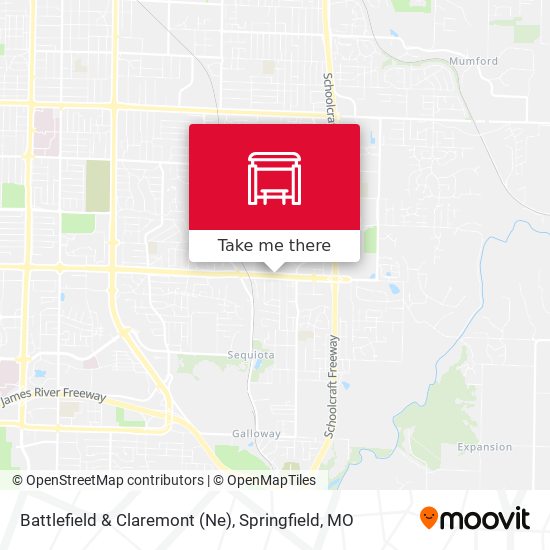 Mapa de Battlefield & Claremont (Ne)