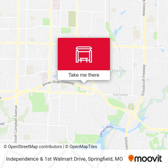 Independence & 1st Walmart Drive map
