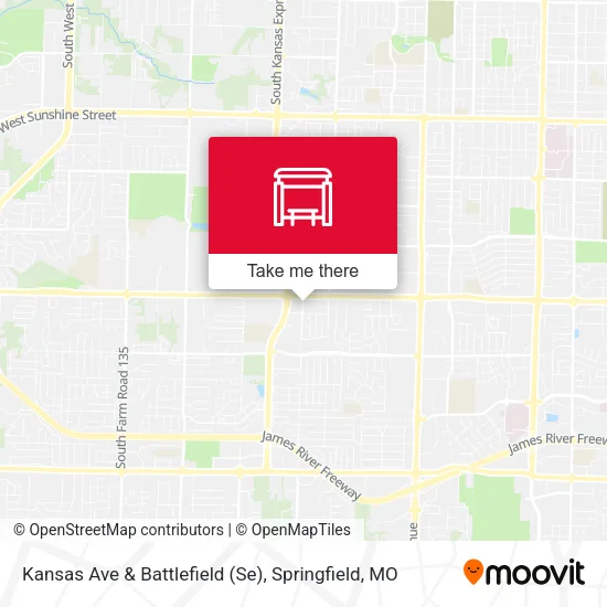 Mapa de Kansas Ave & Battlefield (Se)