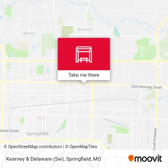 Kearney & Delaware (Sw) map