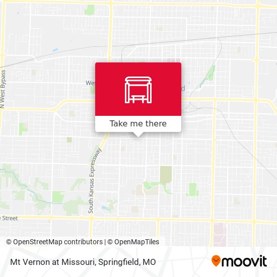 Mt Vernon at Missouri map
