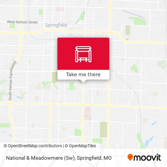 National & Meadowmere (Sw) map