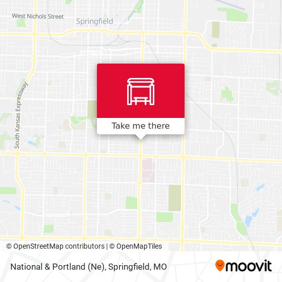 National & Portland (Ne) map