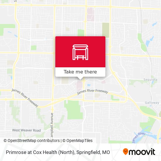 Primrose at Cox Health (North) map