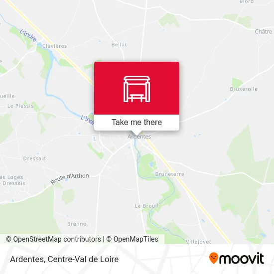 Ardentes map