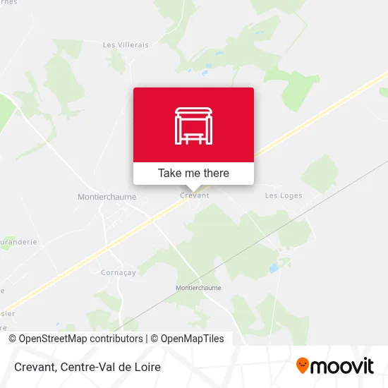 Crevant map