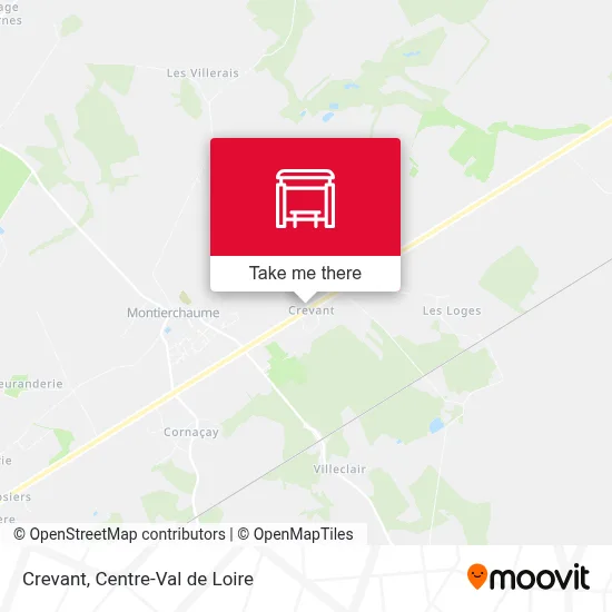 Crevant map