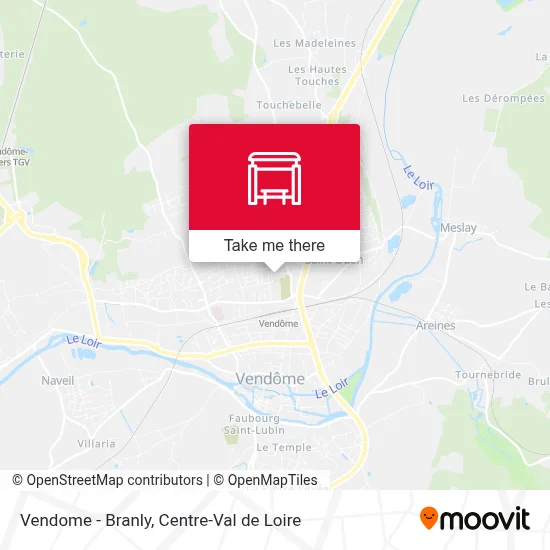 Vendome - Branly map