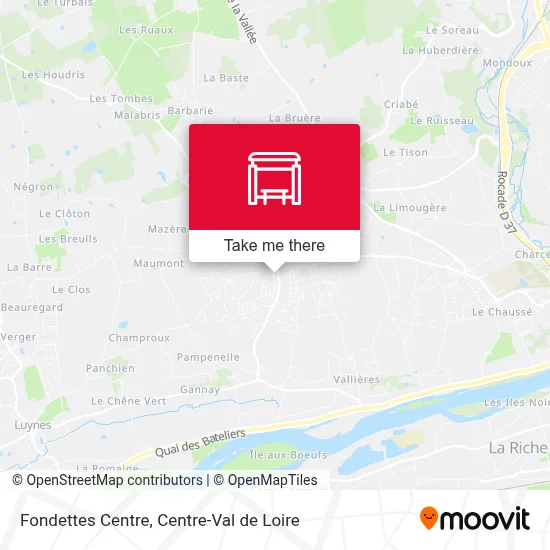 Fondettes Centre map