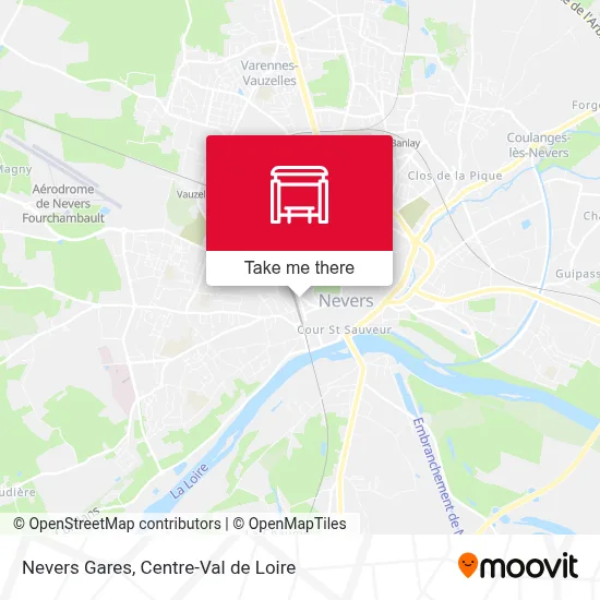 Nevers Gares map