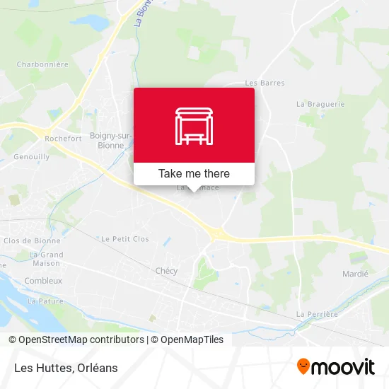 Les Huttes map