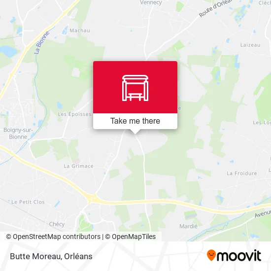 Butte Moreau map