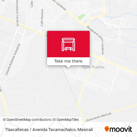 Mapa de Tlaxcaltecas / Avenida Tecamachalco