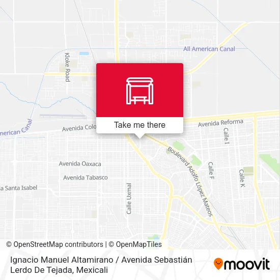 Mapa de Ignacio Manuel Altamirano / Avenida Sebastián Lerdo De Tejada