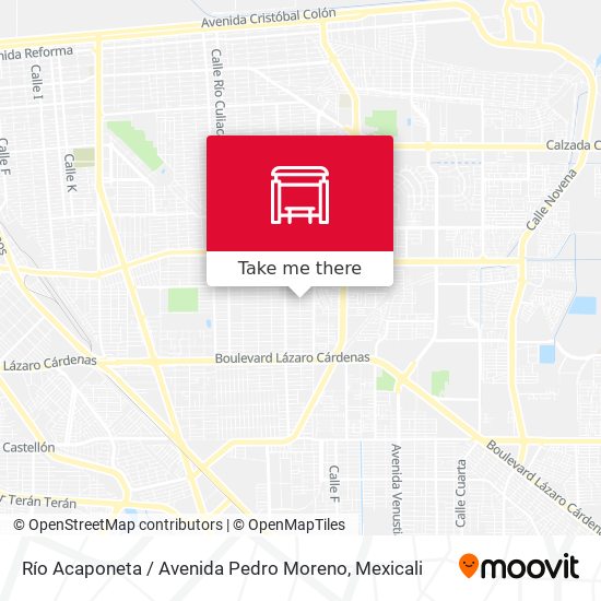 Mapa de Río Acaponeta / Avenida Pedro Moreno