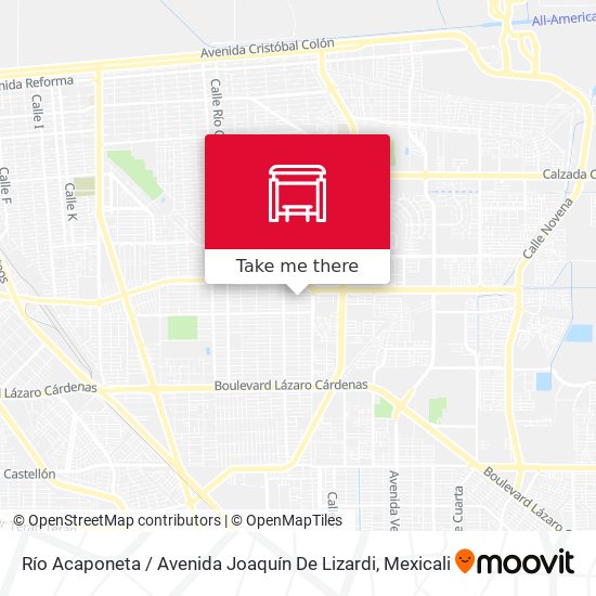 Mapa de Río Acaponeta / Avenida Joaquín De Lizardi