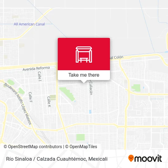 Mapa de Río Sinaloa / Calzada Cuauhtémoc
