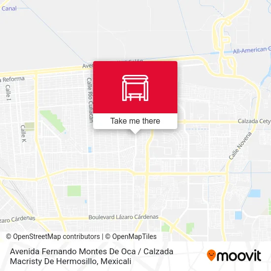 Mapa de Avenida Fernando Montes De Oca / Calzada Macristy De Hermosillo