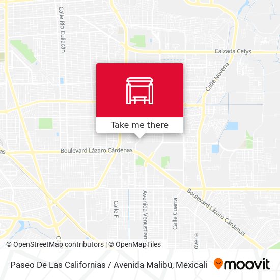 Paseo De Las Californias / Avenida Malibú map